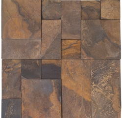 Mosaico Pedra Ferro Ferrugem Tuon - 1 m² - Requinte Lazer - Tudo